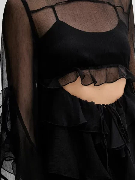 Bardot ruha fekete