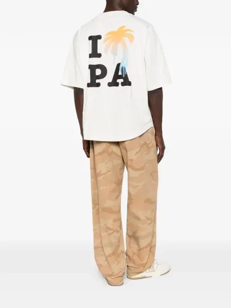 Tricou Palm Angels cu imagine alb