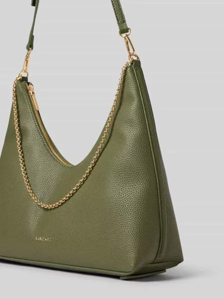 Torba na ramię o wyglądzie skóry Calvin Klein zielona