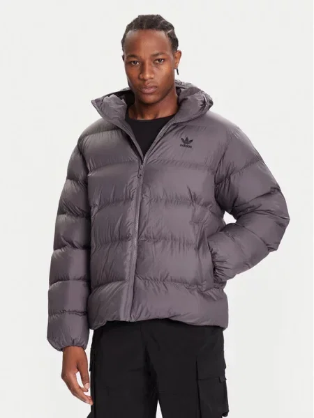 Пуховик Adidas серый