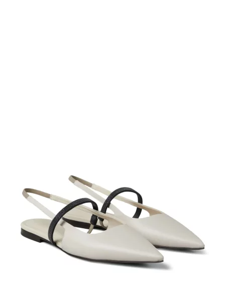 Balerinos Brunello Cucinelli slingback mėlyna