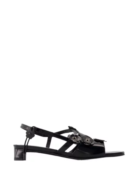 Sandale Cecilie Bahnsen cu model floral cu aplicații negru