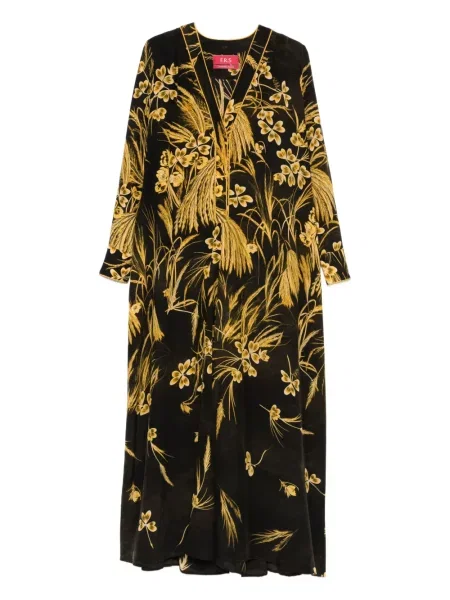 Gėlėtas raštuotas kostiumas maxi suknele F.r.s For Restless Sleepers ruda