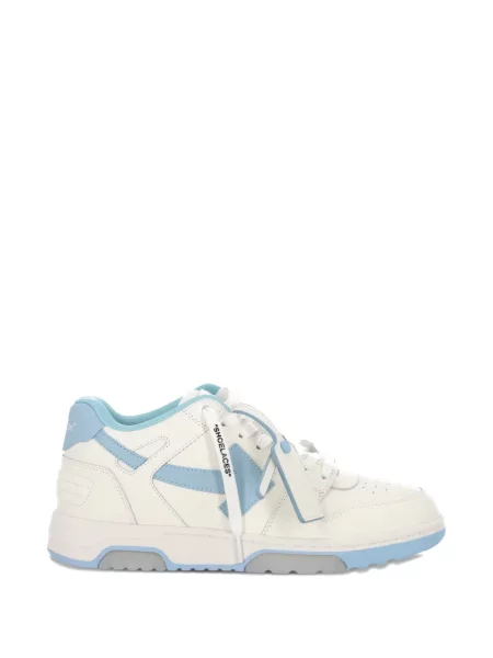 Sneakerși Off-white cu șireturi din dantelă alb