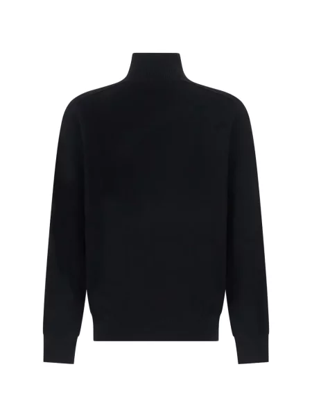 Sweter Burberry wełniany w kratę czarny