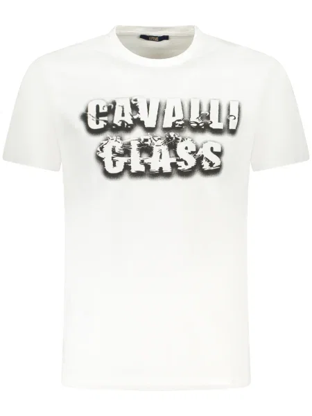 Tricou Cavalli Class scurt alb