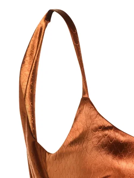 Rochie maxi Elisabetta Franchi cu funde maro