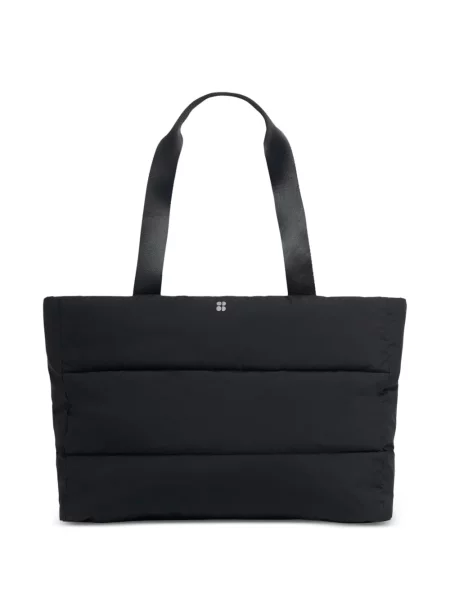 Geantă shopper Sweaty Betty cu bretele cu autograf negru