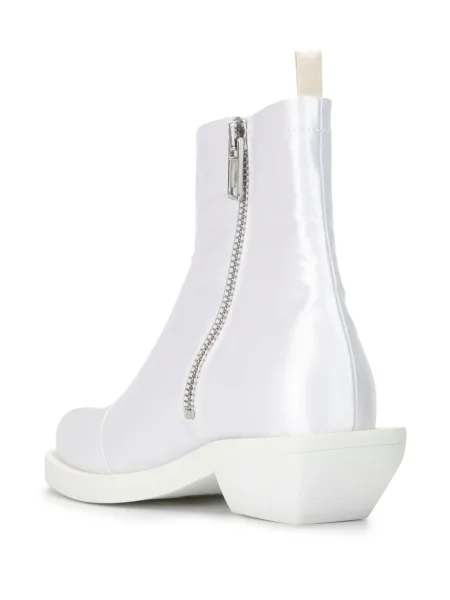 Cizme scurte Mm6 Maison Margiela din satin alb