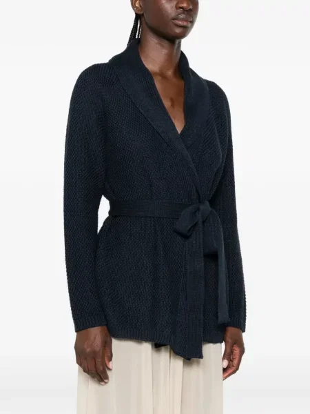 Gulerat cu centură cardigan 's Max Mara albastru