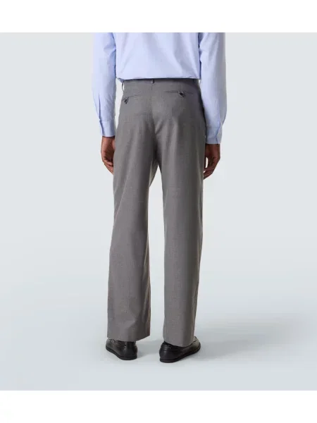 Pantaloni The Row de lână gri