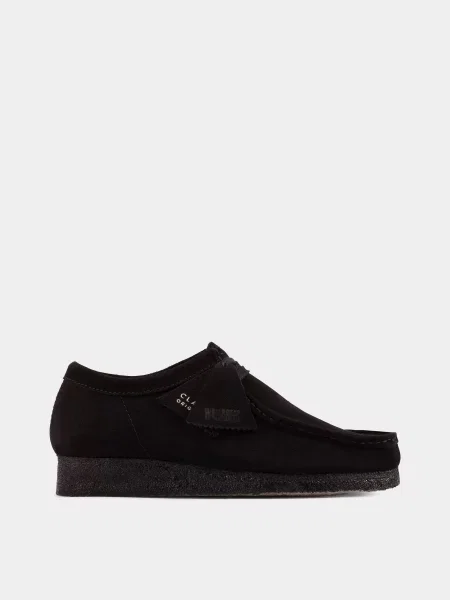 Замшевые ботинки Clarks черные