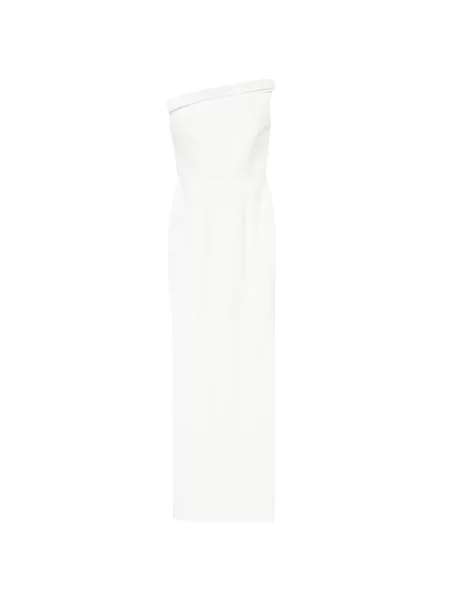 Rochie maxi The New Arrivals Ilkyaz Ozel cu funde alb