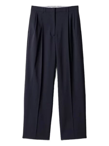 Pantaloni Miu Miu plisate albastru