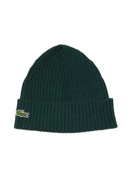 Lacoste czapka wełniana zielona