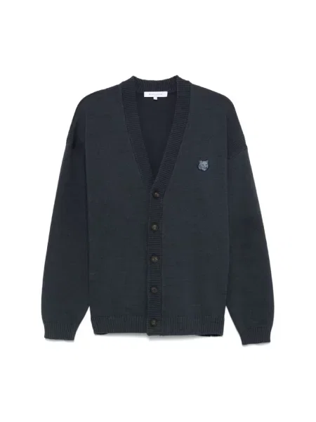 Dzianinowy kardigan Maison Kitsune szary