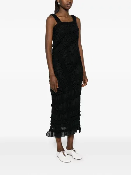 Rochie midi Magda Butrym cu volane negru
