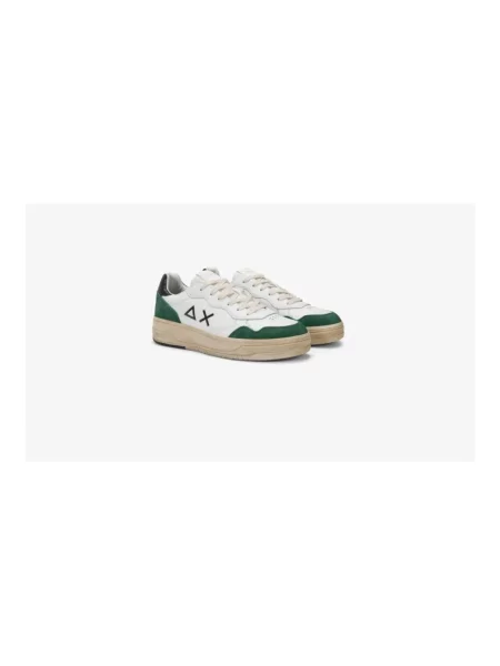 Sneakersy Sun68 skórzane zielone