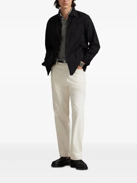 Ριγέ polo Polo Ralph Lauren με κουκούλα με αυτόγραφο λευκό
