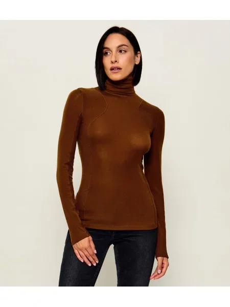 Pulover Elisabetta Franchi din lyocell maro