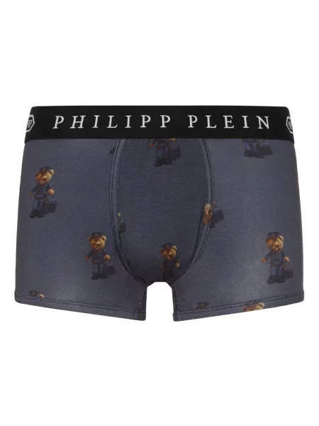 Bokserki Philipp Plein typu teddy niebieskie