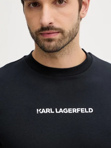 Футболка Karl Lagerfeld однотонна синій