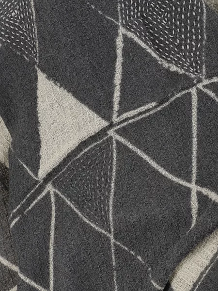Fular Altea cu broderie cu imprimeu geometric gri