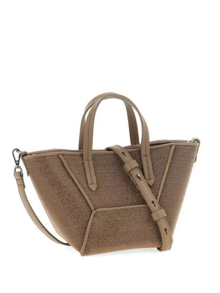 Geanta de piele Brunello Cucinelli din piele maro