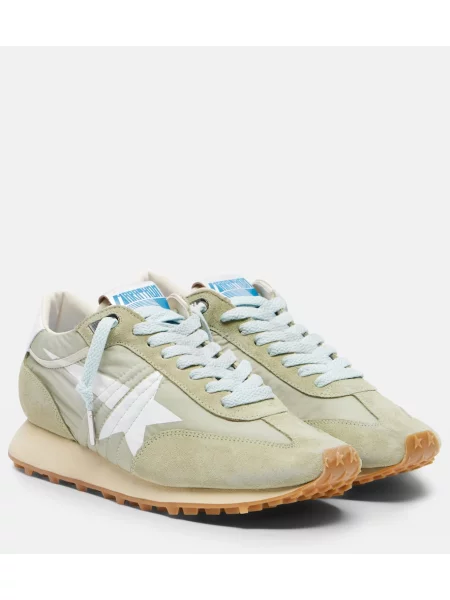 Pantofi alergare Golden Goose Running din piele de căprioară alergare verde