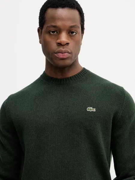 Шерстяной свитер Lacoste зеленый