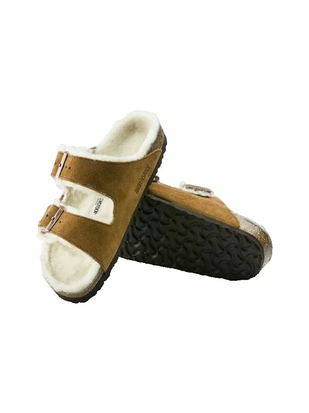 Șlapi Birkenstock Arizona Vl Sheepskin auriu