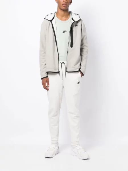 Hanorac cu glugă Nike din fleece gri
