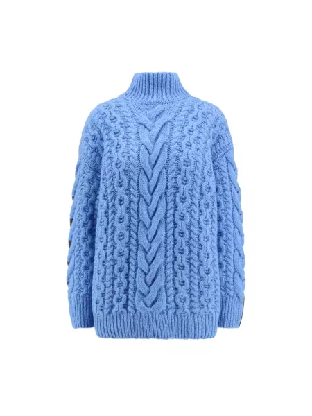 Sweter z golfem Stella Mccartney wełniany niebieski
