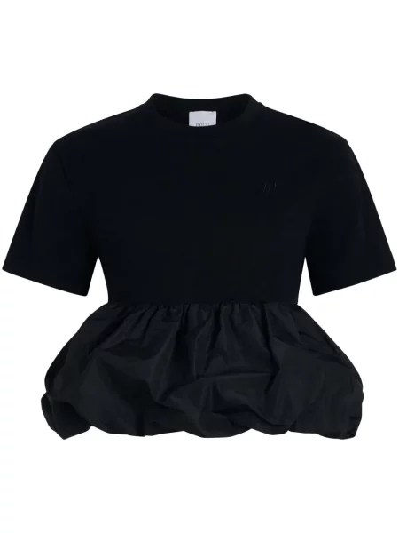 Tricou Patou cu volane negru