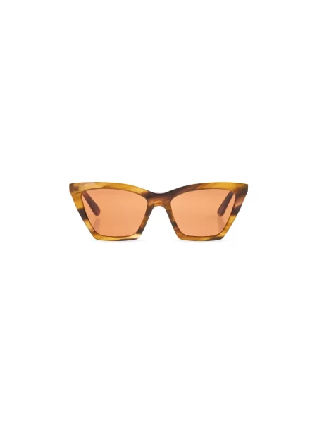 Okulary przeciwsłoneczne Alexander Mcqueen w geometryczne wzory pomarańczowe