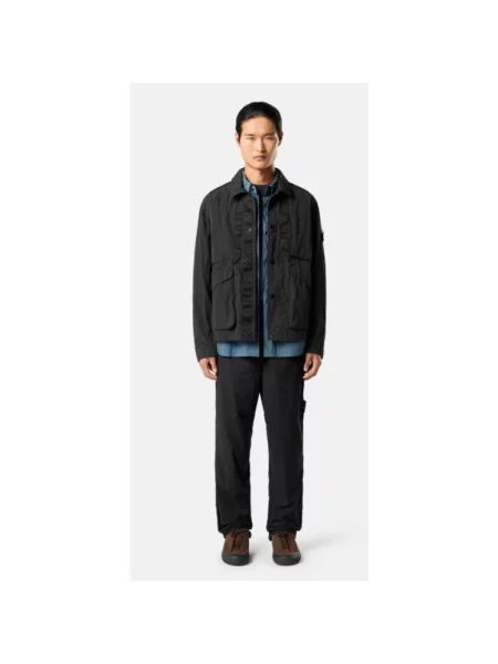 Spodnie Stone Island z kamieniami czarne