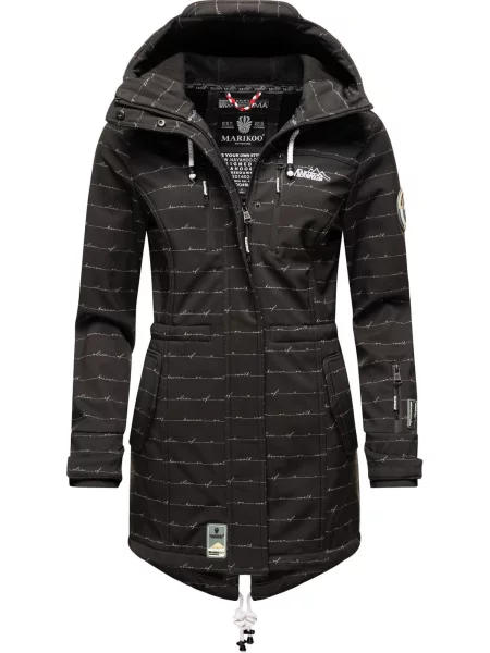 MARIKOO Funkcionalen plašč Zimtzicke bež / zelena / rdeča / črna bela