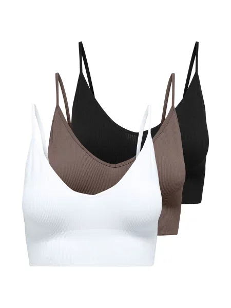 ONLY Sutien ONLVICKY maro / negru alb