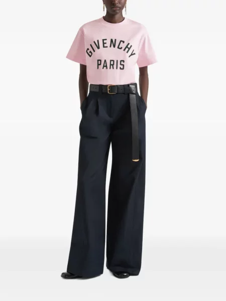 Tricou Givenchy cu broderie roz