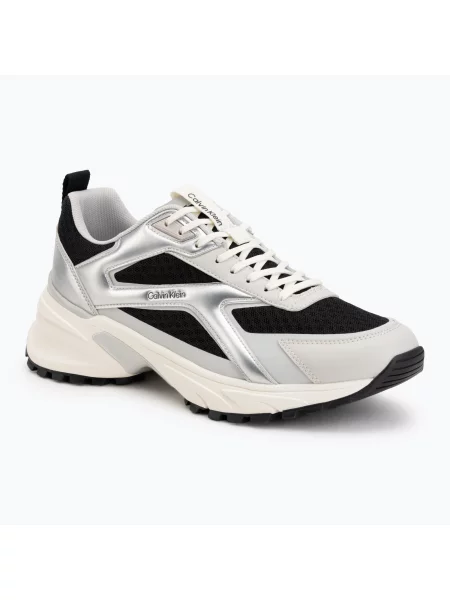 Încălțăminte pentru bărbați Calvin Klein Hike Runner Stripe Met Mix black/silver/light grey negru