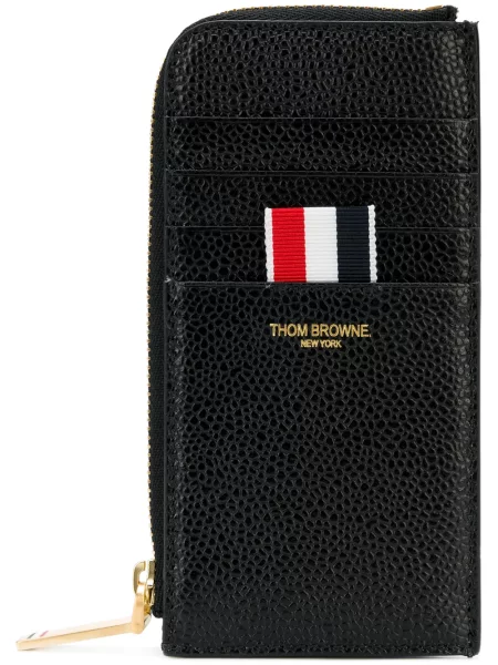 Portofel Thom Browne de jumătate de fermoar negru
