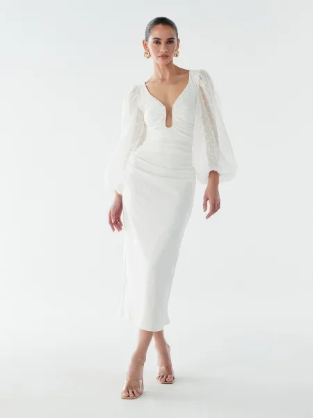 BWLDR Rochie Cada' alb