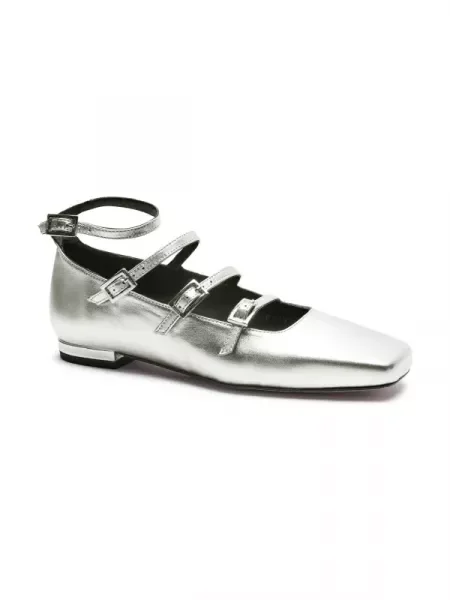 Alohas De piele balerini Luke argintiu