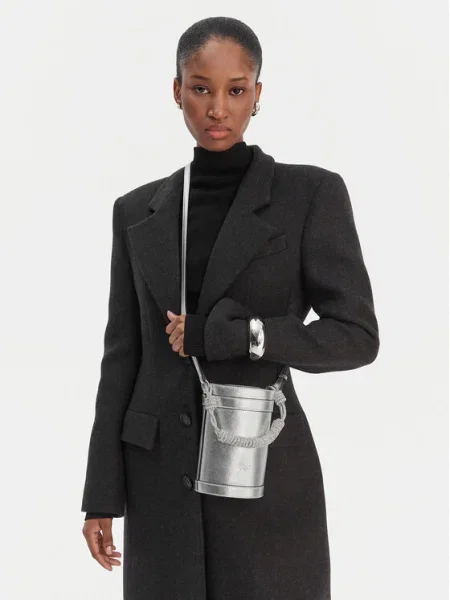 PINKO Geantă Mini Bucket Manico PLTT argintiu