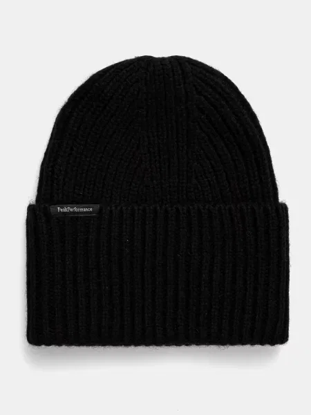 Peak Performance beanie kapa z volno Mason črna