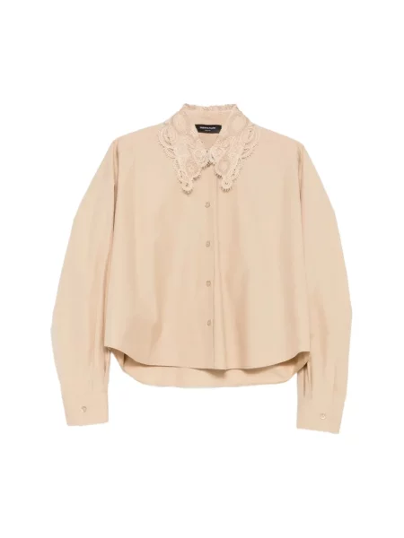 Koszula Fabiana Filippi koronkowa beżowa