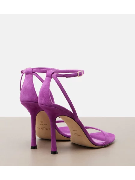 Sandale Jimmy Choo din piele de căprioară violet