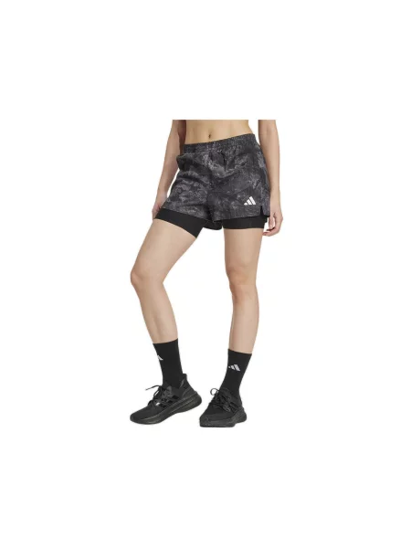 Pantaloni scurți Adidas alergare gri
