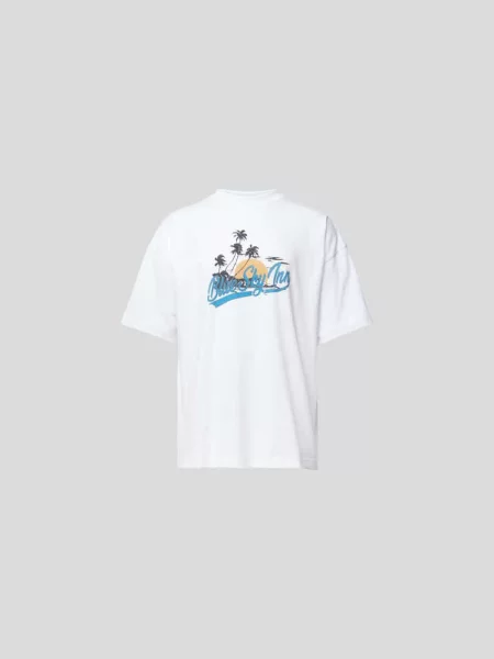 Oversized t-shirt z czystej bawełny Blue Sky Inn biała