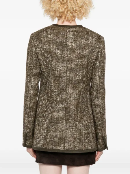 Geacă Golden Goose din tweed auriu